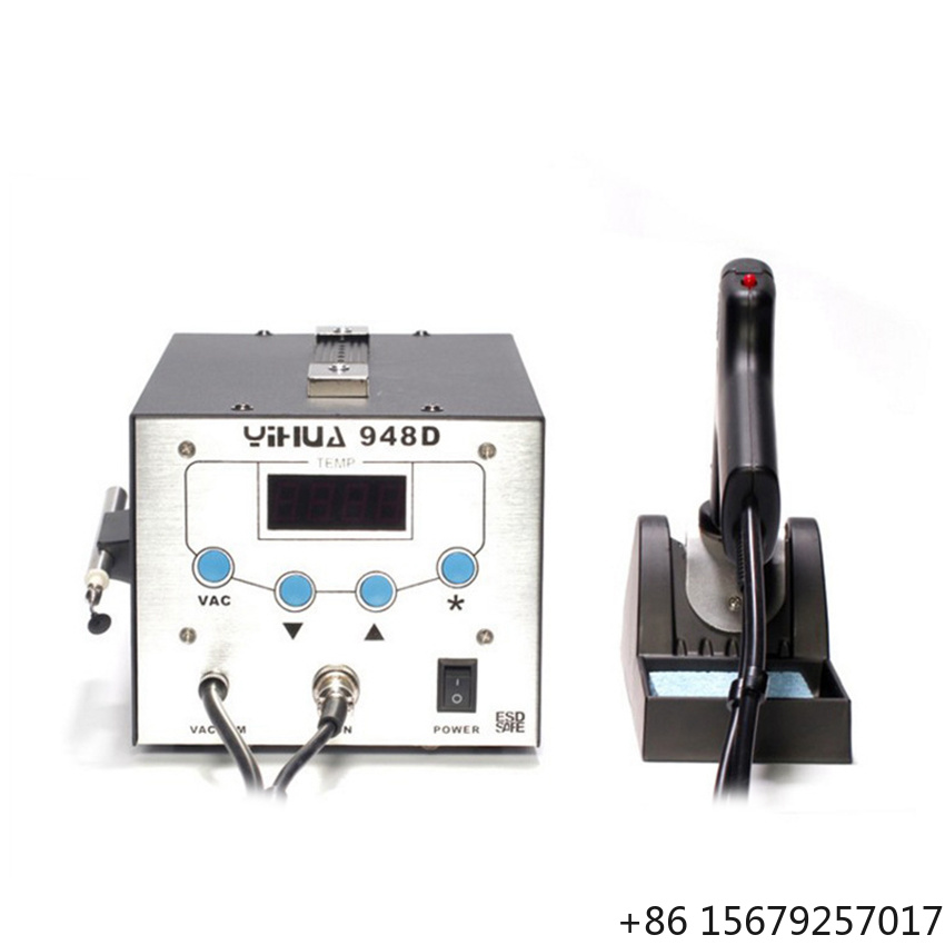 Desoldering Pump Electric Vacuum Station - 948D เครื่องดูดตะกั่วความถี่สูงควบคุมอัจฉริยะ 3-in-1 ปั๊มดูดตะกั่วไฟฟ้าป้องกันไฟฟ้าสถิต พร้อมปากกาดูดตะกั่วสำหรับงานเชื่อม