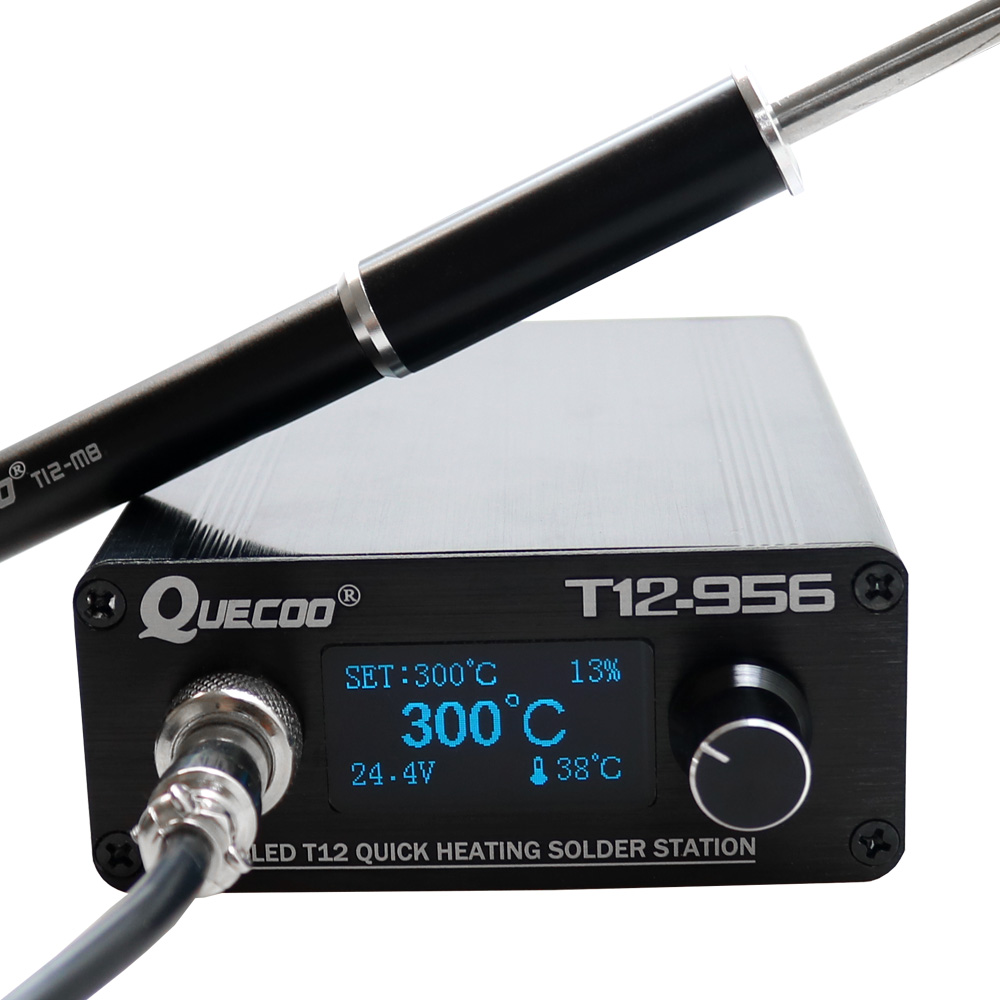 T12 Soldering Station Oled - QUECOO T12-956 การประสาน สถานีดิจิตอลอิเล็กทรอนิกส์หัวแร้ง OLED 1.3