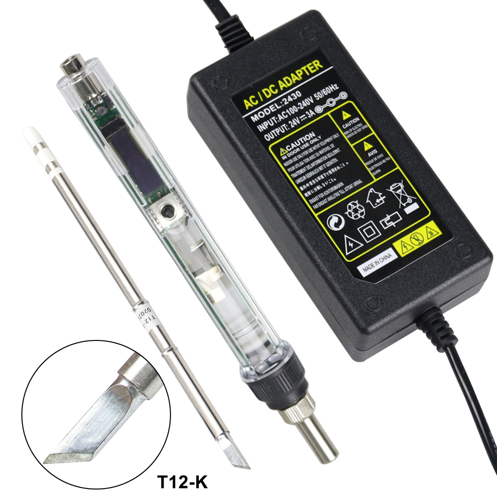 T12 ไฟฟ้าชุดบัดกรี DC 12-24V 7 - T12 Soldering Station Oled บทวิจารณ์และราคา